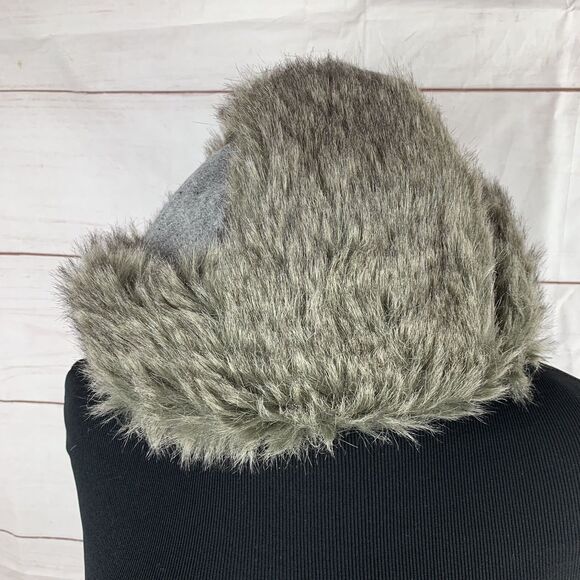 Trapper Aviator Ear-Flaps Hat Boys Big Kids Gray Pocket Faux-Fur Winter Cotton - Picture 5 of 16